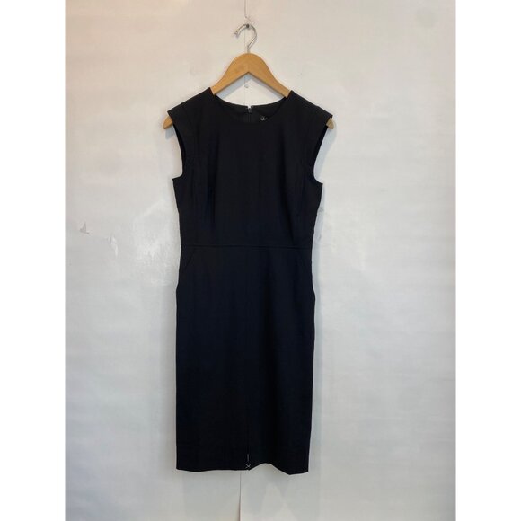 J. Crew New Resume Dress in Italian Wool Blend Size 2 Black Sheath Workwear New - Picture 4 of 12